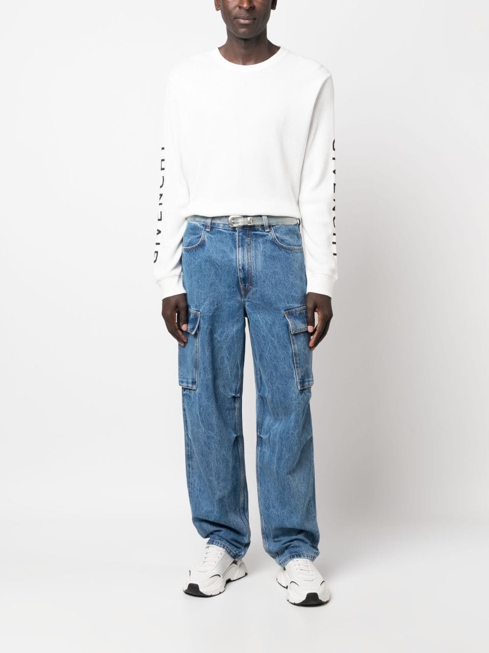 washed wide-leg jeans - 2