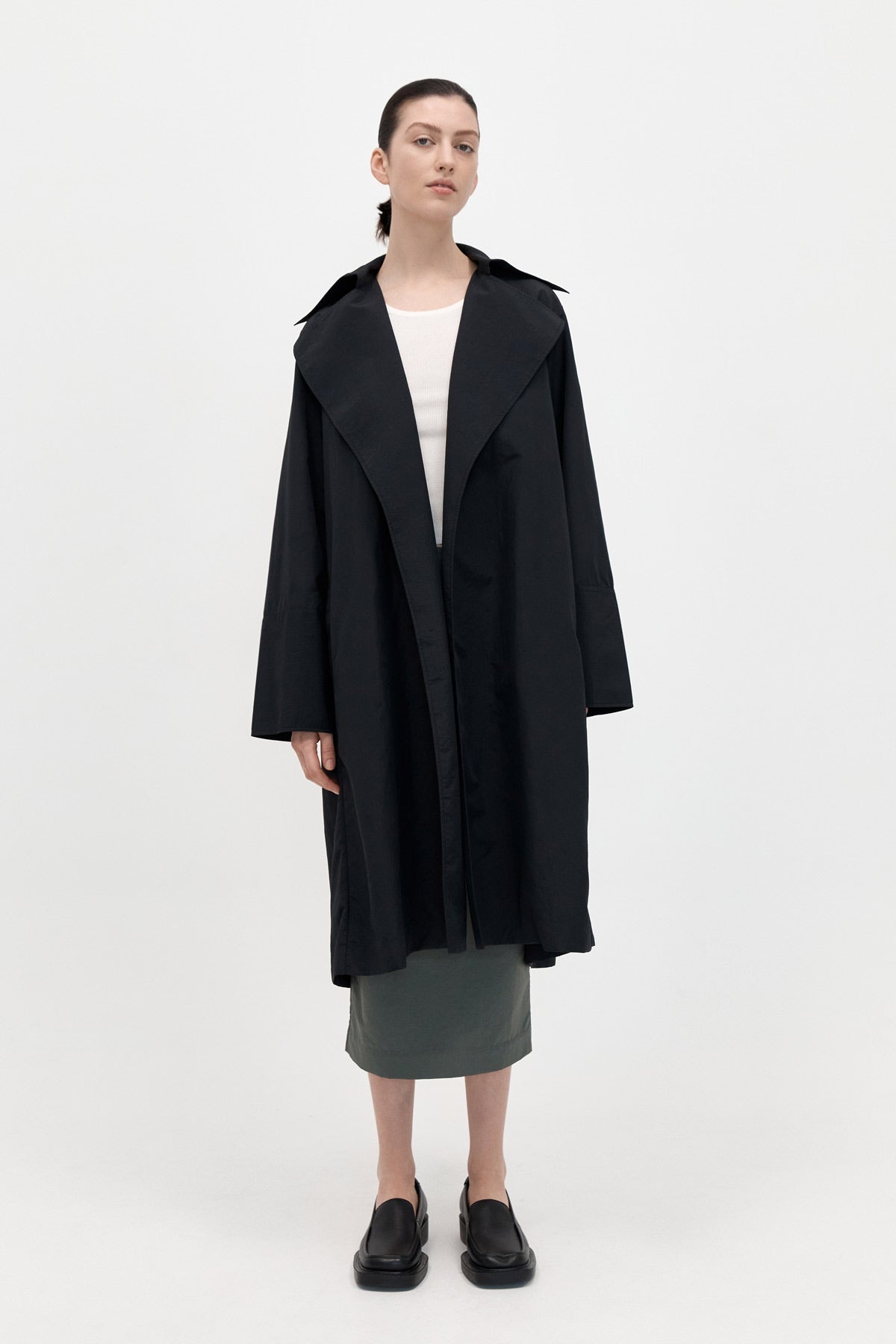 Summer Trench Coat - Black - 1