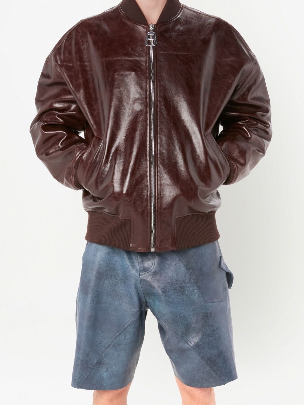 leather bomber jacket - 3