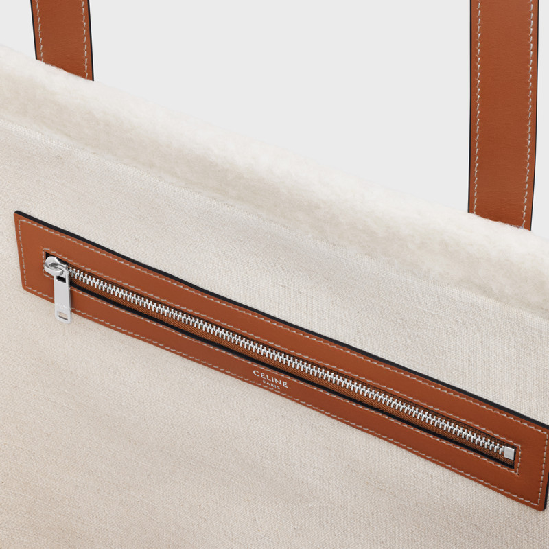 LARGE CABAS in STRIPED TEXTILE WITH CELINE JACQUARD 4