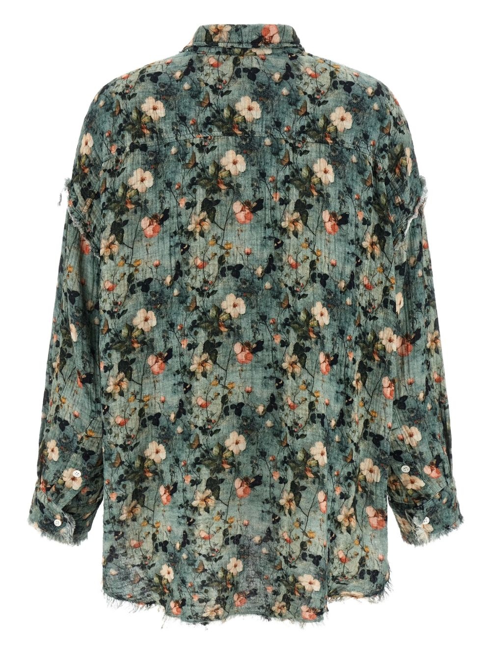 floral ruffle-trim shirt - 2