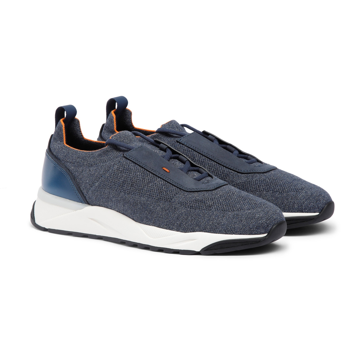 Men's blue stretch knit sneaker - 2