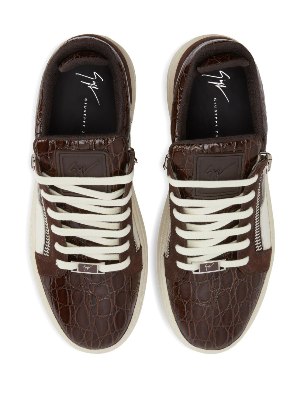 GZ94 panelled zip-detail sneakers - 3