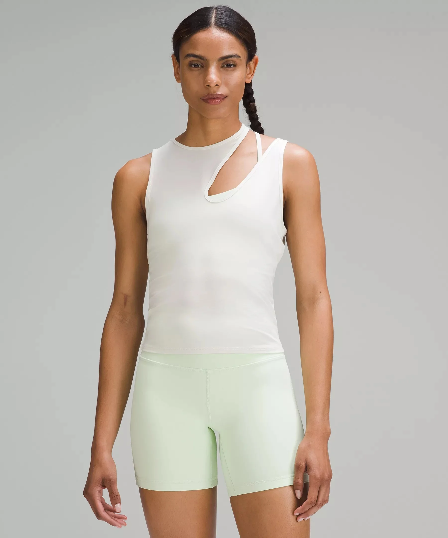 Shoulder Cut-Out Yoga Tank Top - 1