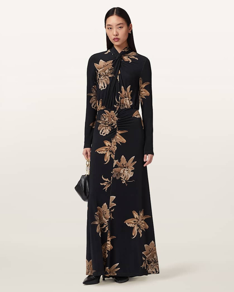 ALLSAINTS MINA FLORAL A-LINE MAXI DRESS outlook