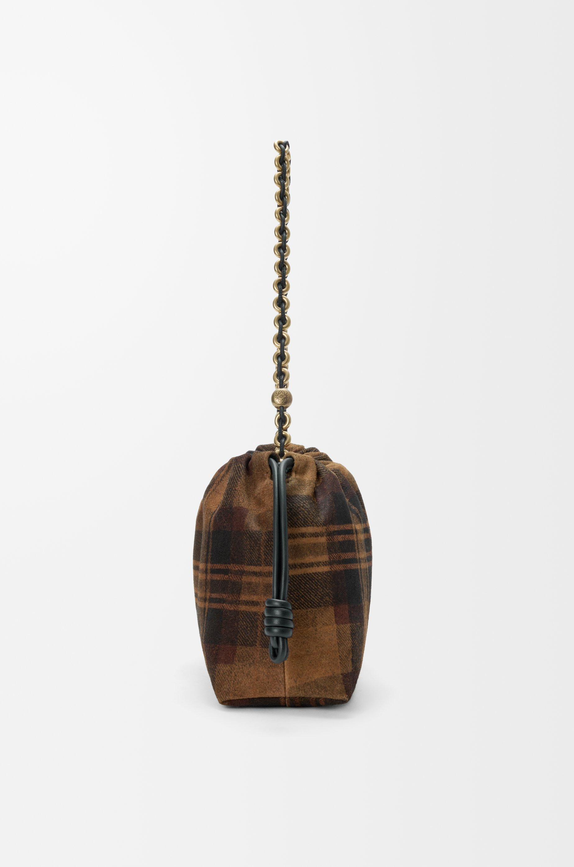 Medium Flamenco purse in tartan suede - 4