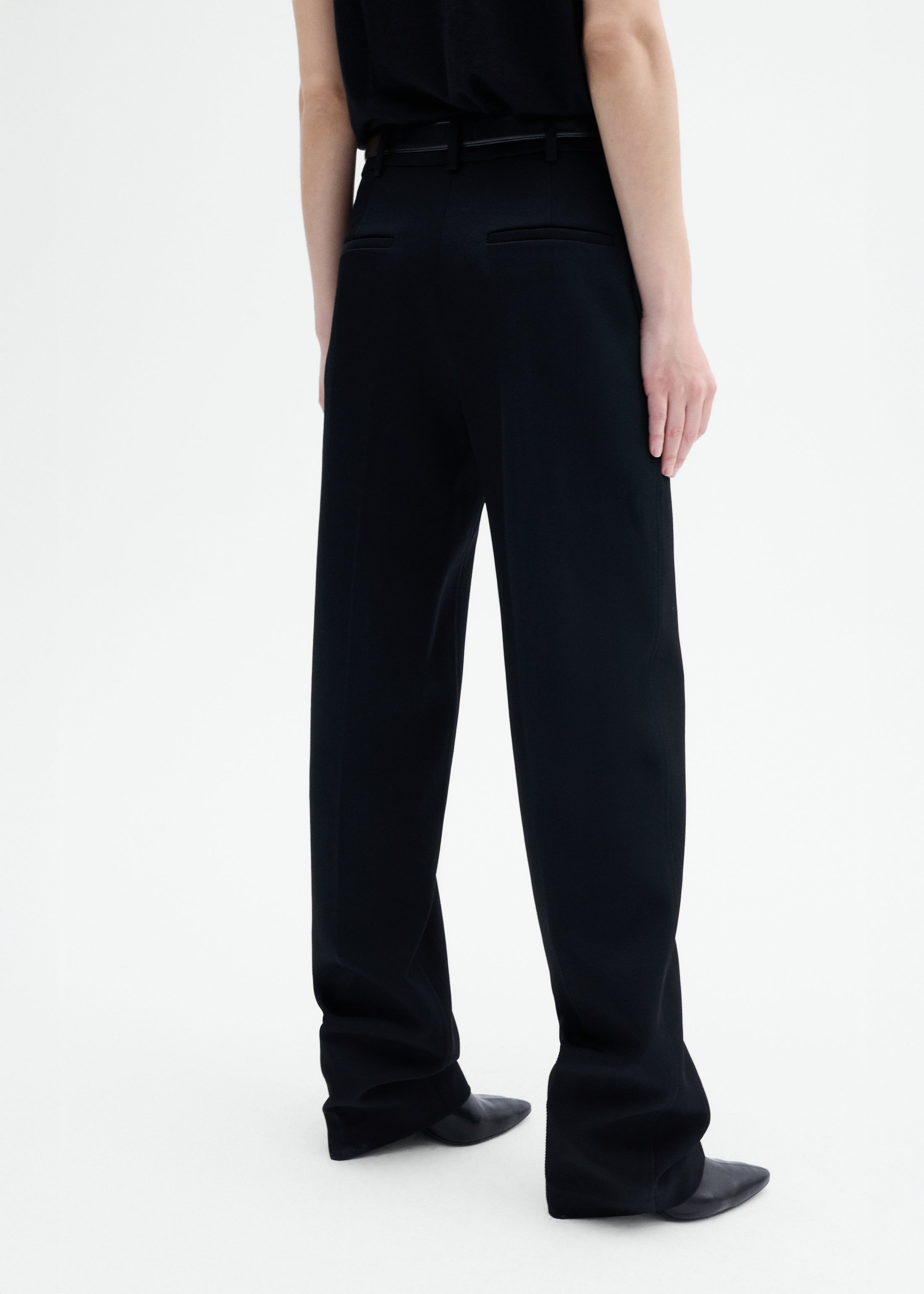 Tailored Straight Pant in Virgin Wool - 4