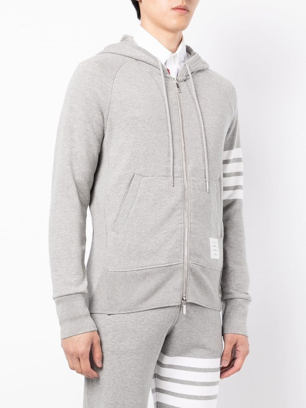 Classic Full Zip Hoodie With Elastic - 3