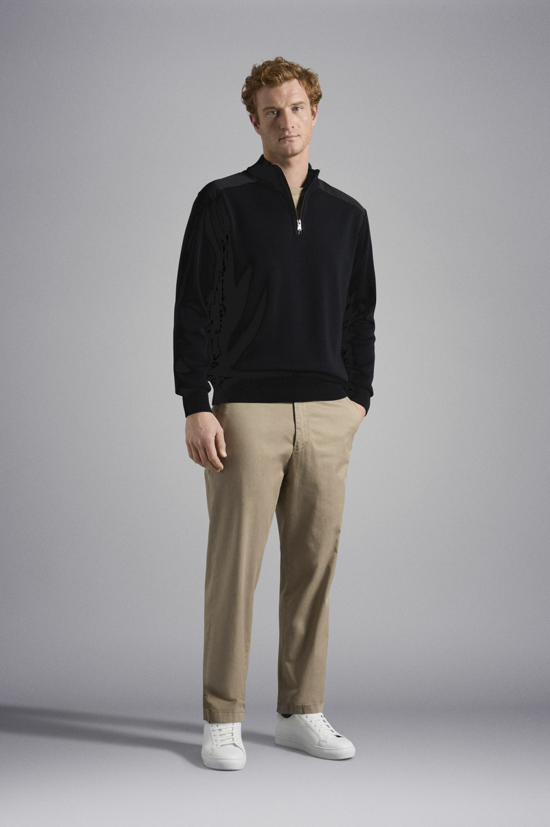 Paul & Shark WOOL HALF ZIP SWEATER WITH ICONIC BADGE outlook