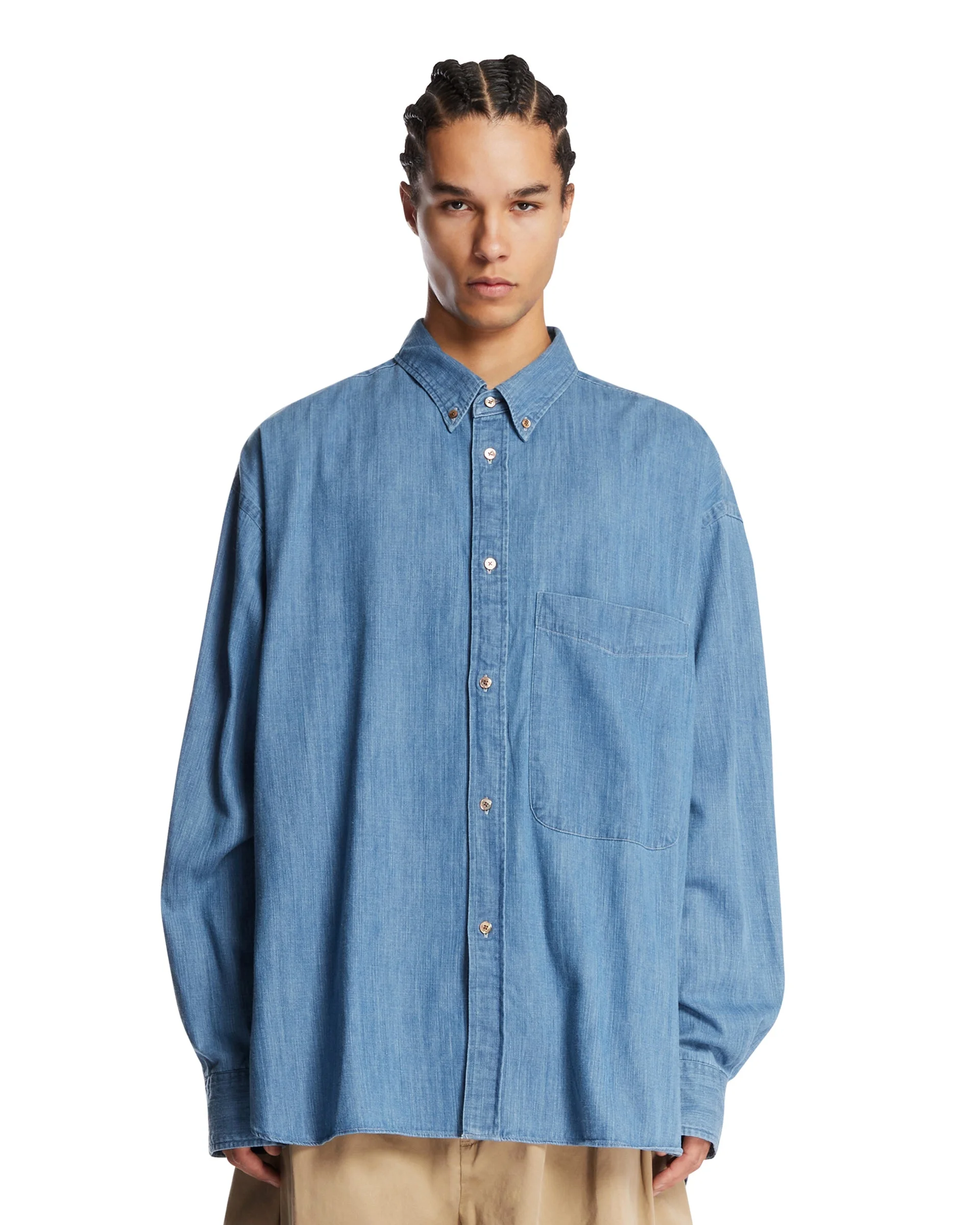 Blue Cotton Shirt - 1