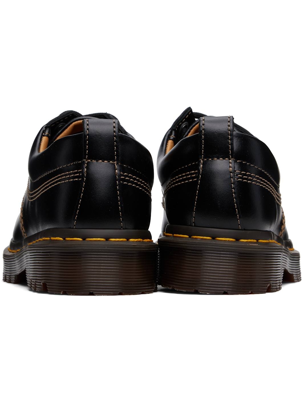 Black Lowell Leather Moc Toe Derbys - 2