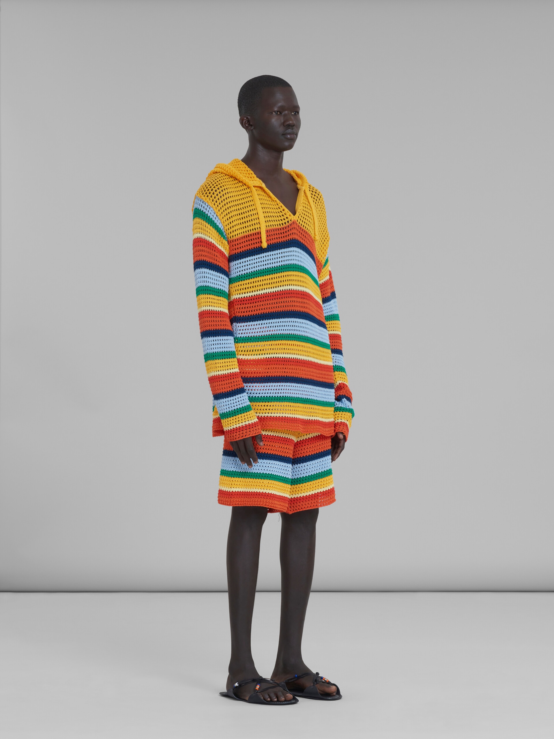 MARNI X NO VACANCY INN - MULTICOLOUR COTTON-KNIT BERMUDA SHORTS - 5