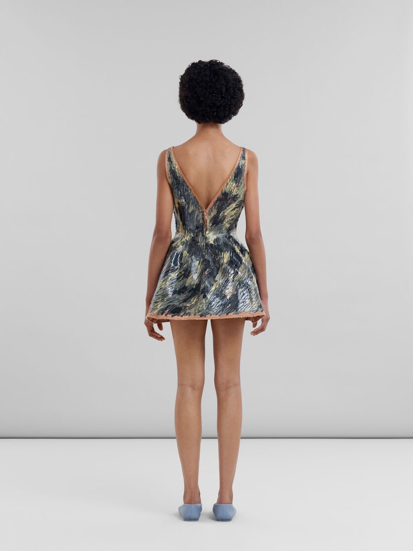 GREY HAND-PAINTED DUCHESSE CORSET DRESS - 3