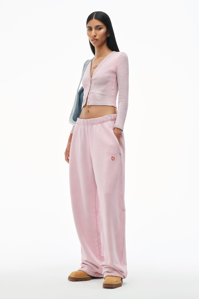 Logo Embossed Cropped V-Neck Cardigan 6