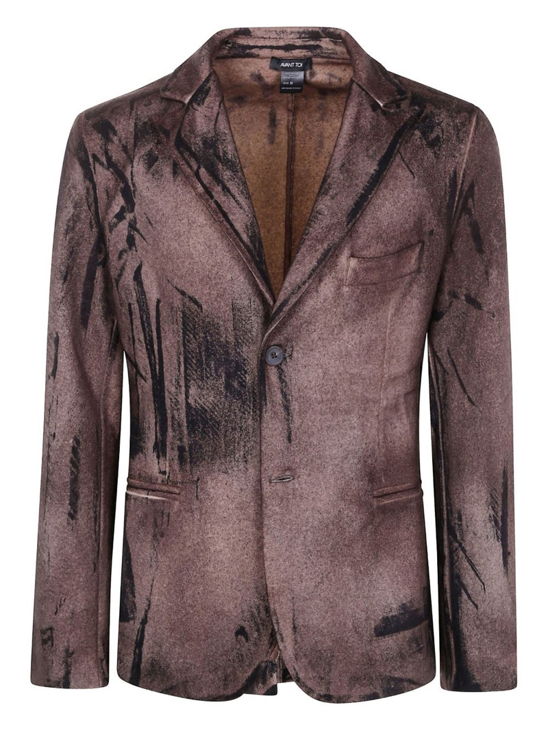abstract-print wool blazer 1