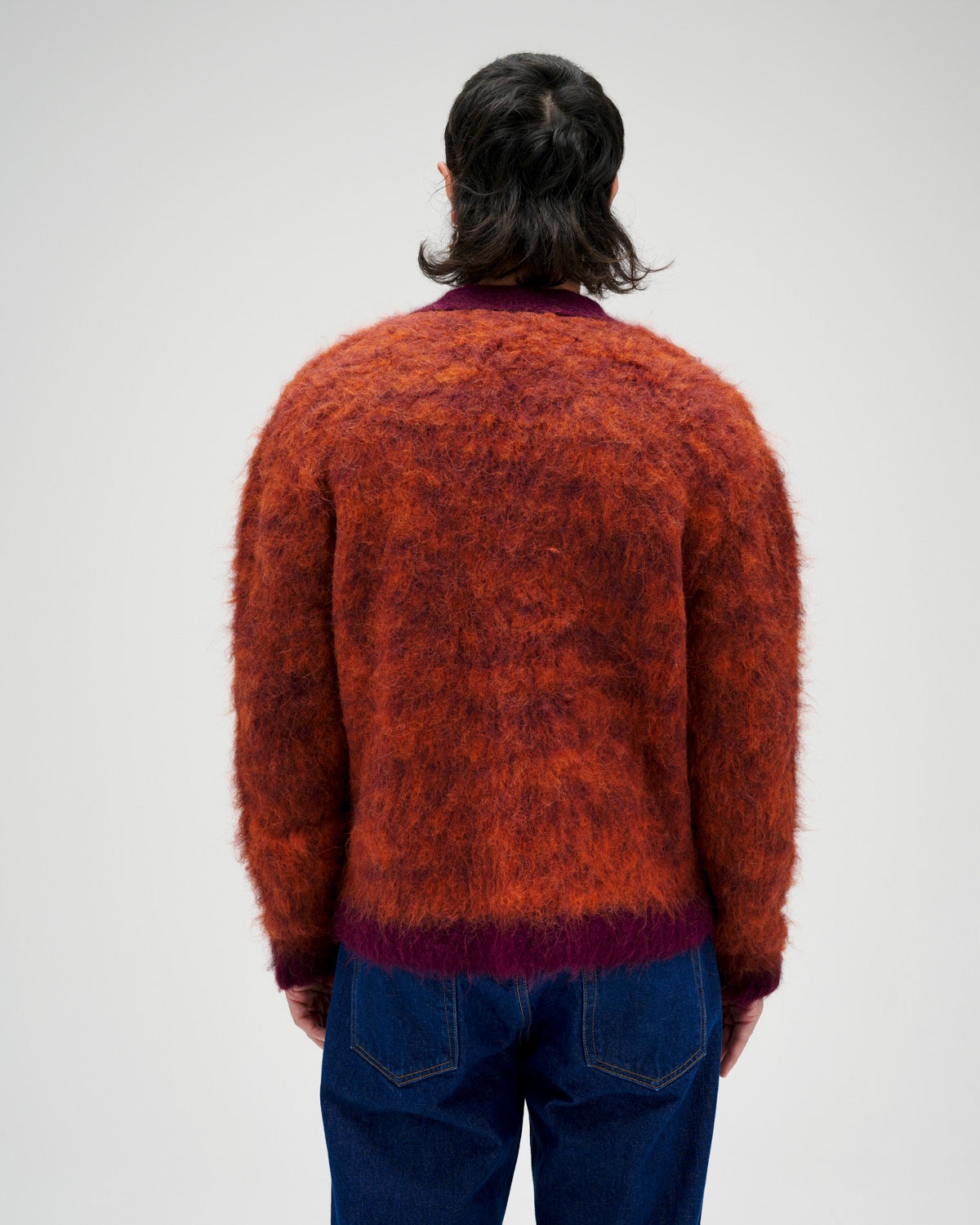 Marled Alpaca Cardigan - Purple - 7