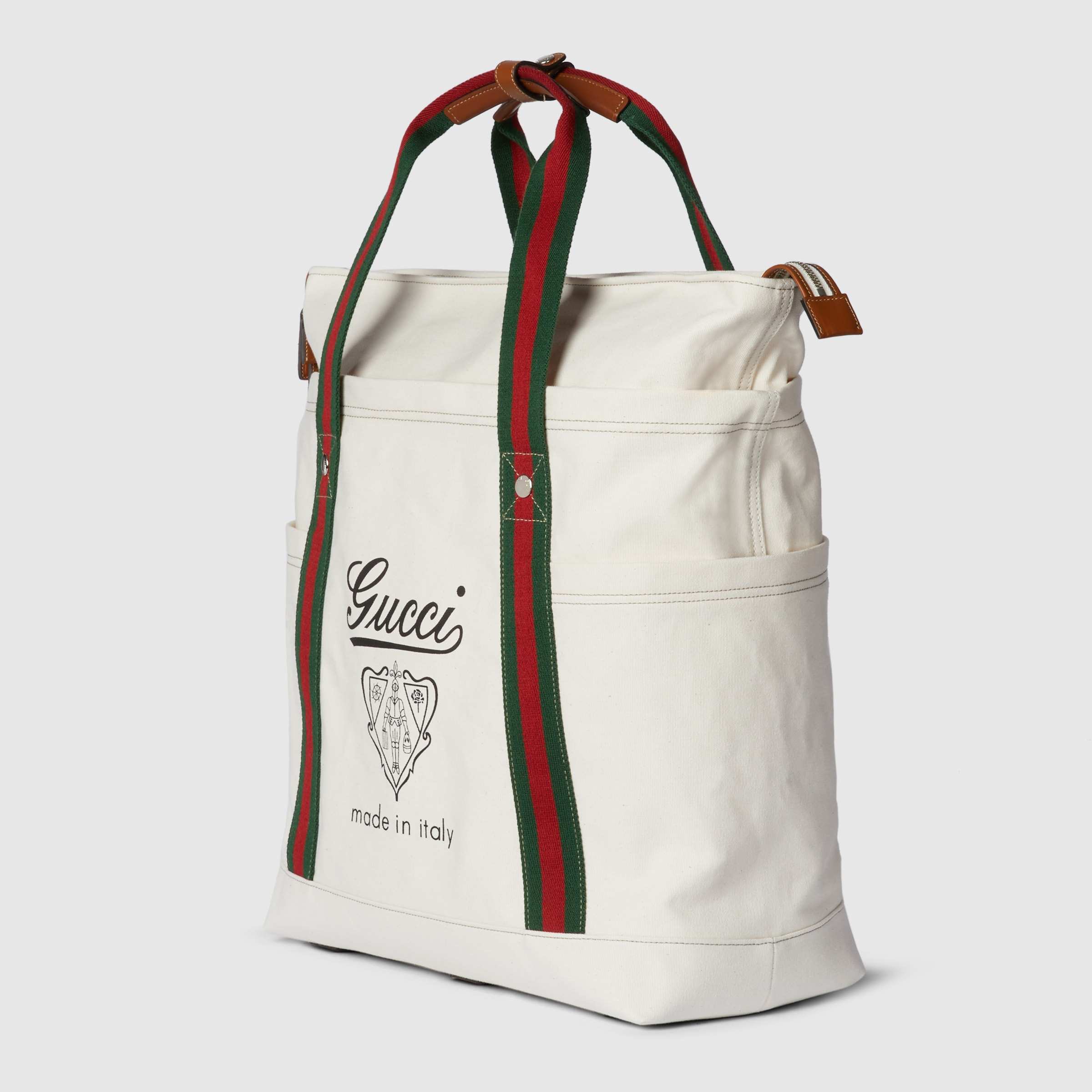 Medium printed canvas bag with Web - 2
