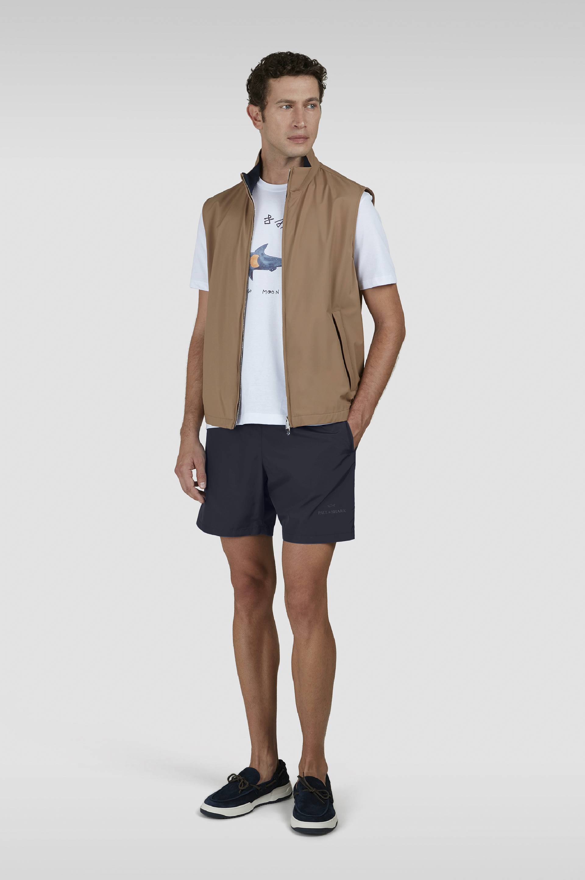 SWIM SHORTS WITH REFLECTIVE LOGO PRINT - 2