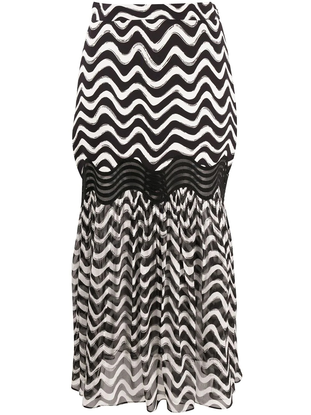 chevron print midi skirt - 1