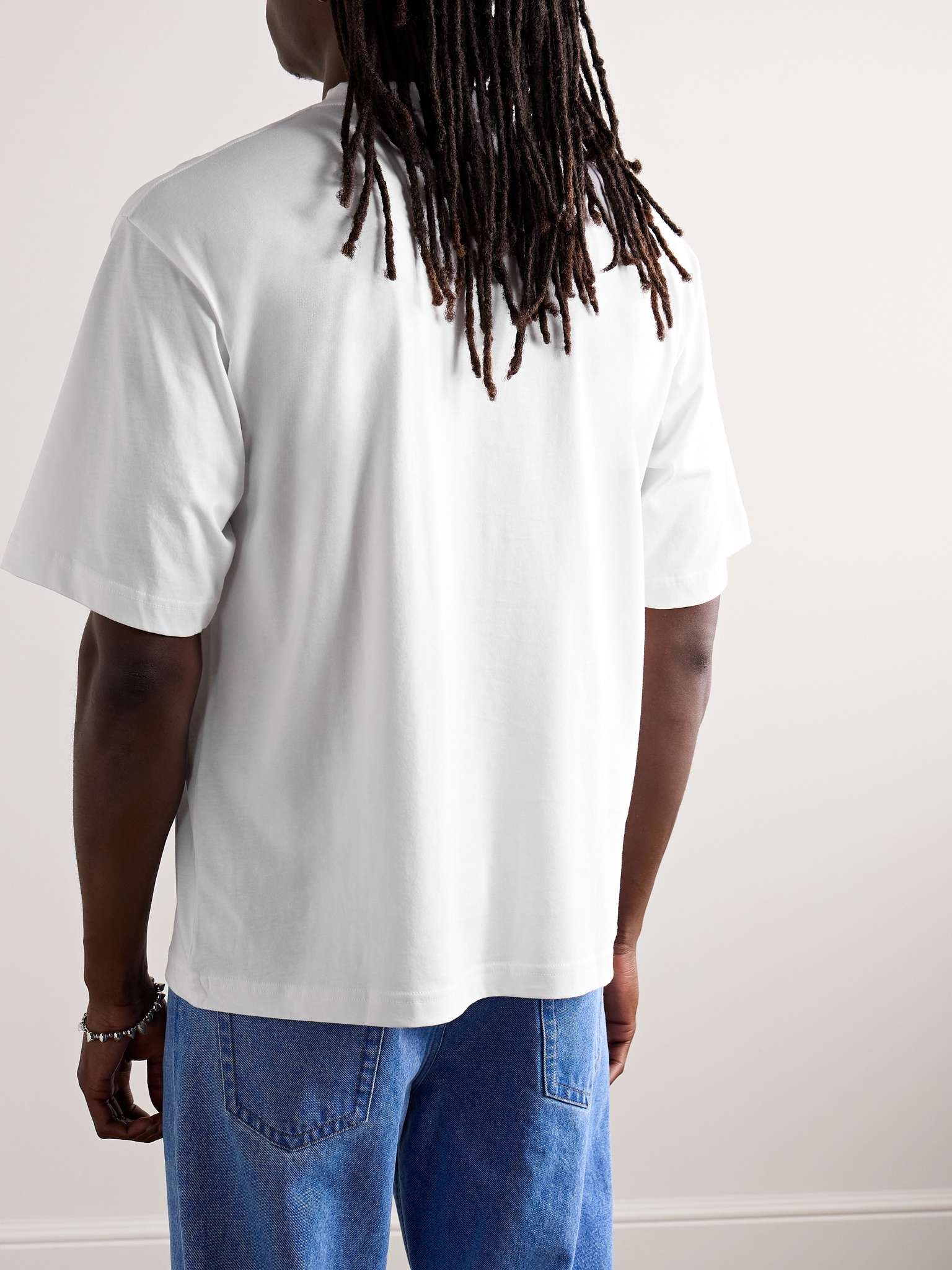 Three-Pack Logo-Embroidered Cotton-Jersey T-Shirts - 4
