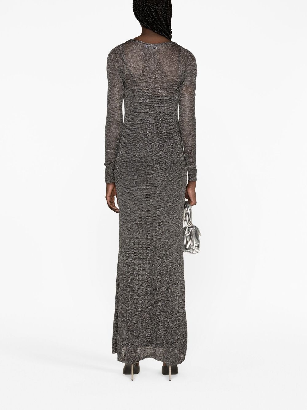 cowl-neck maxi dress - 4