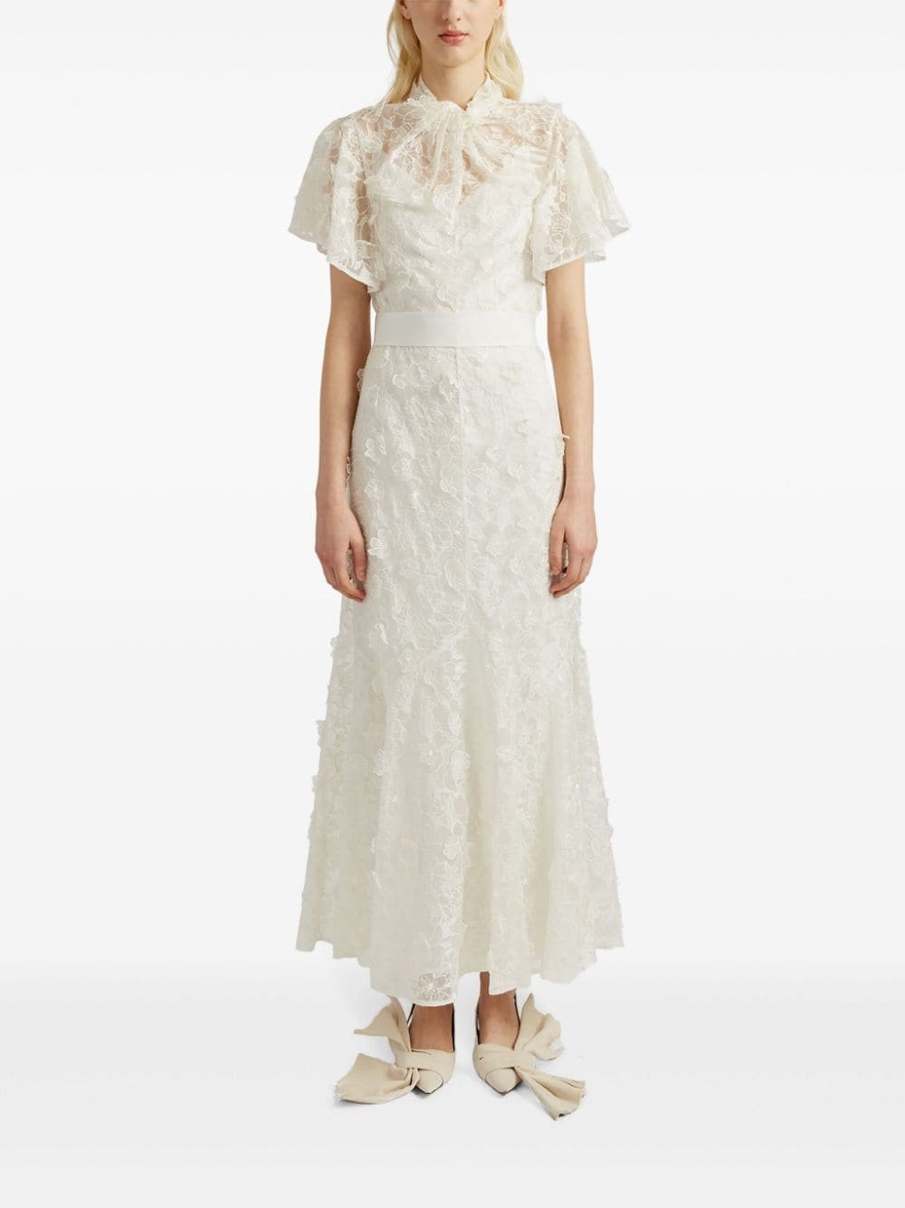 Celestina cutwork-organza dress - 2