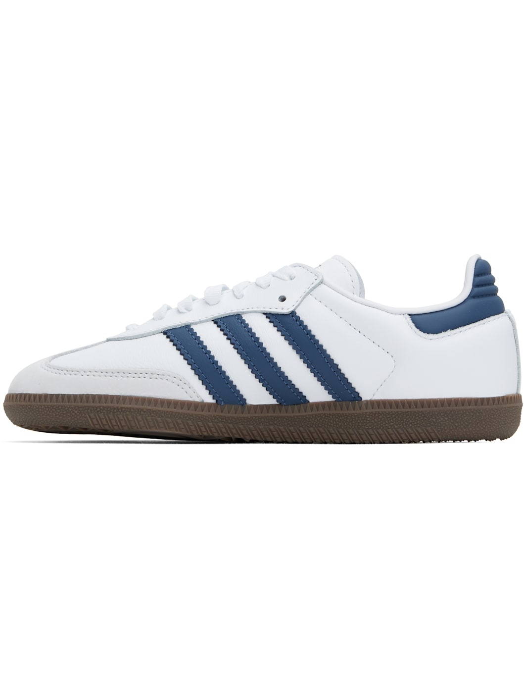 White & Navy Samba OG Sneakers - 3