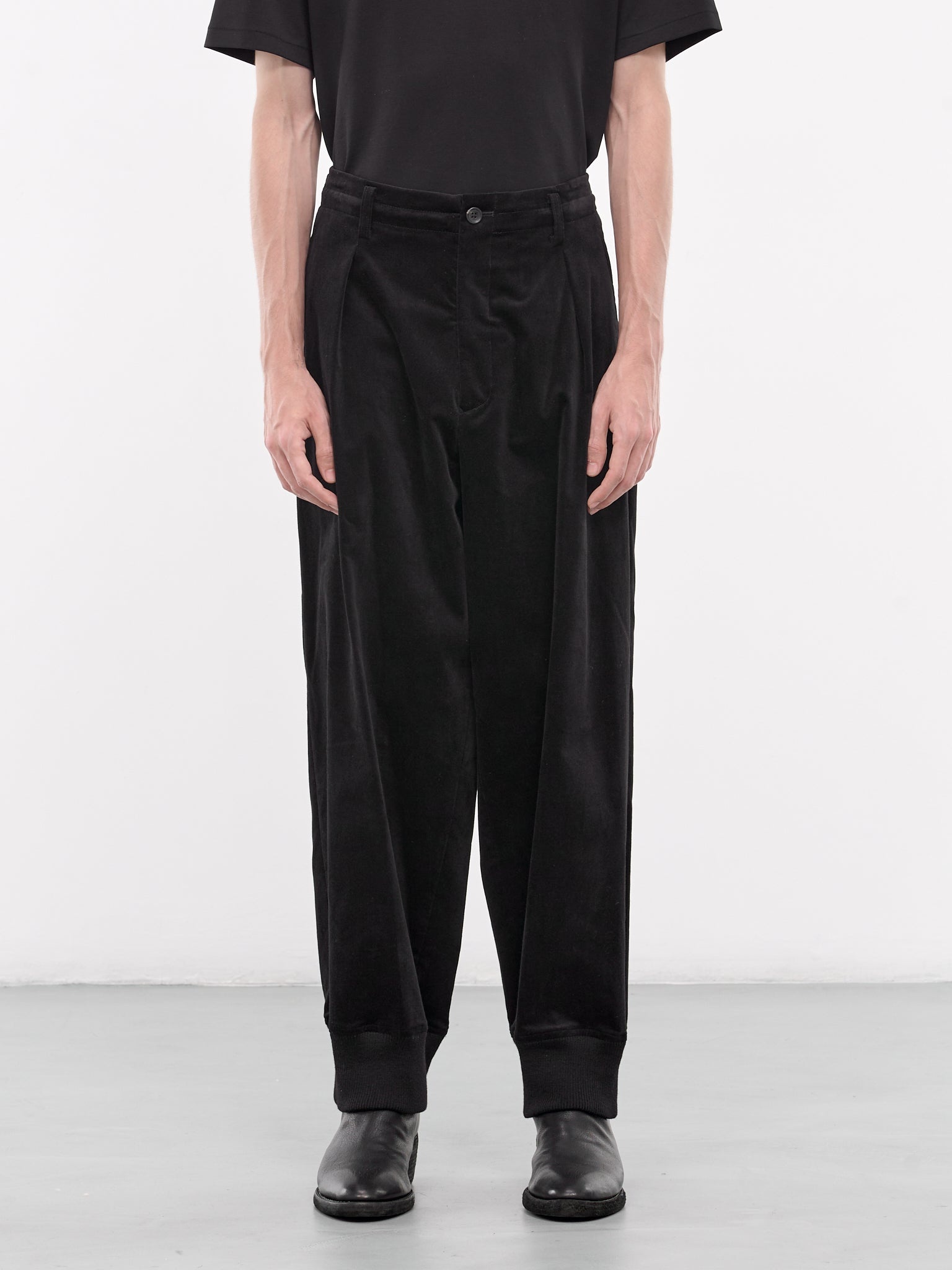 M-Hem Rib Velvet Pants - 1