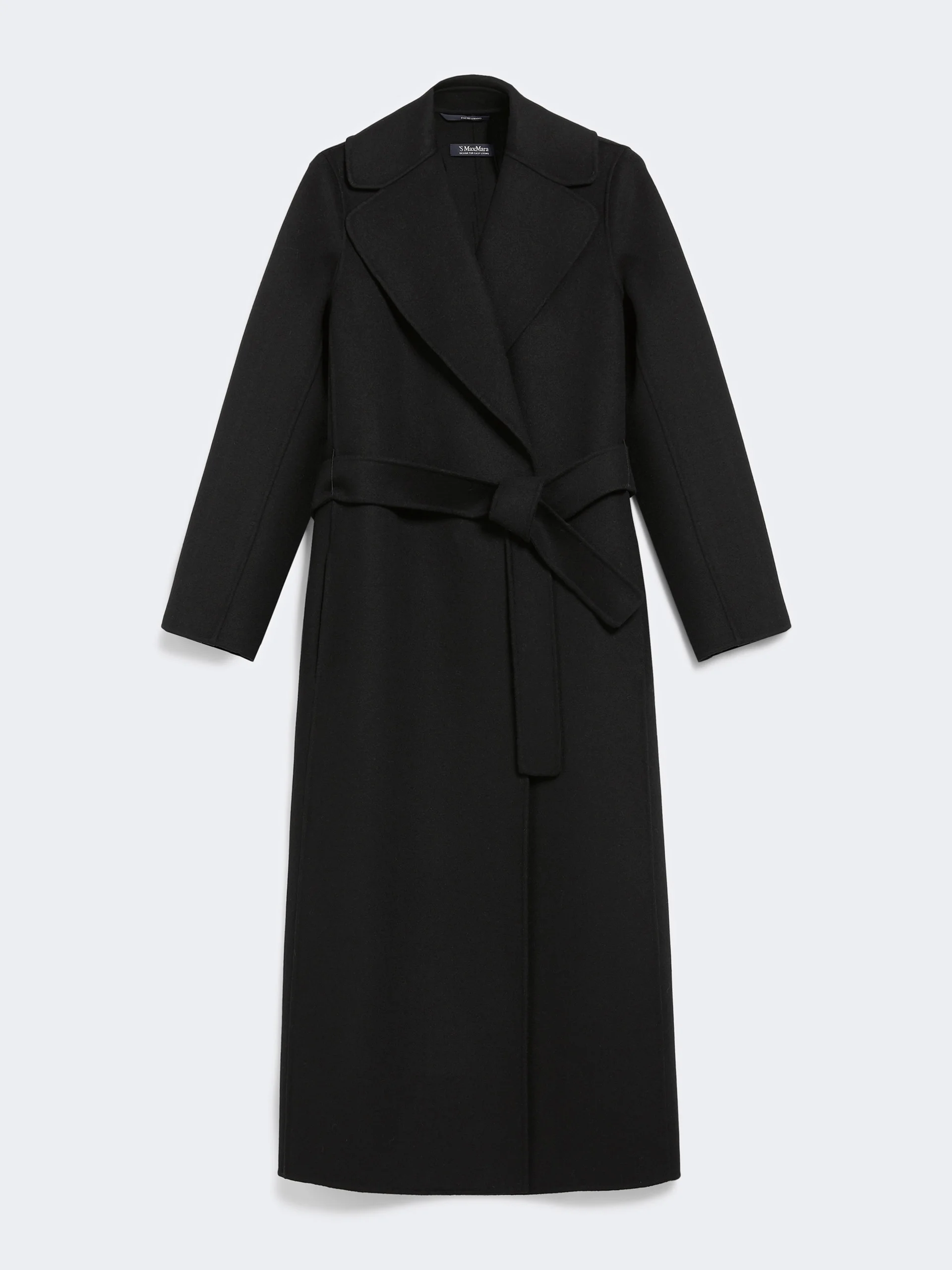 POLDO Wool drap wrap coat - BLACK - 1