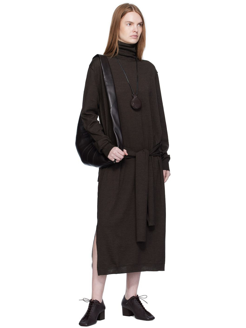Lemaire Brown Trompe L'oeil Midi Dress outlook