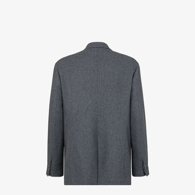 FENDI Gray wool blazer outlook