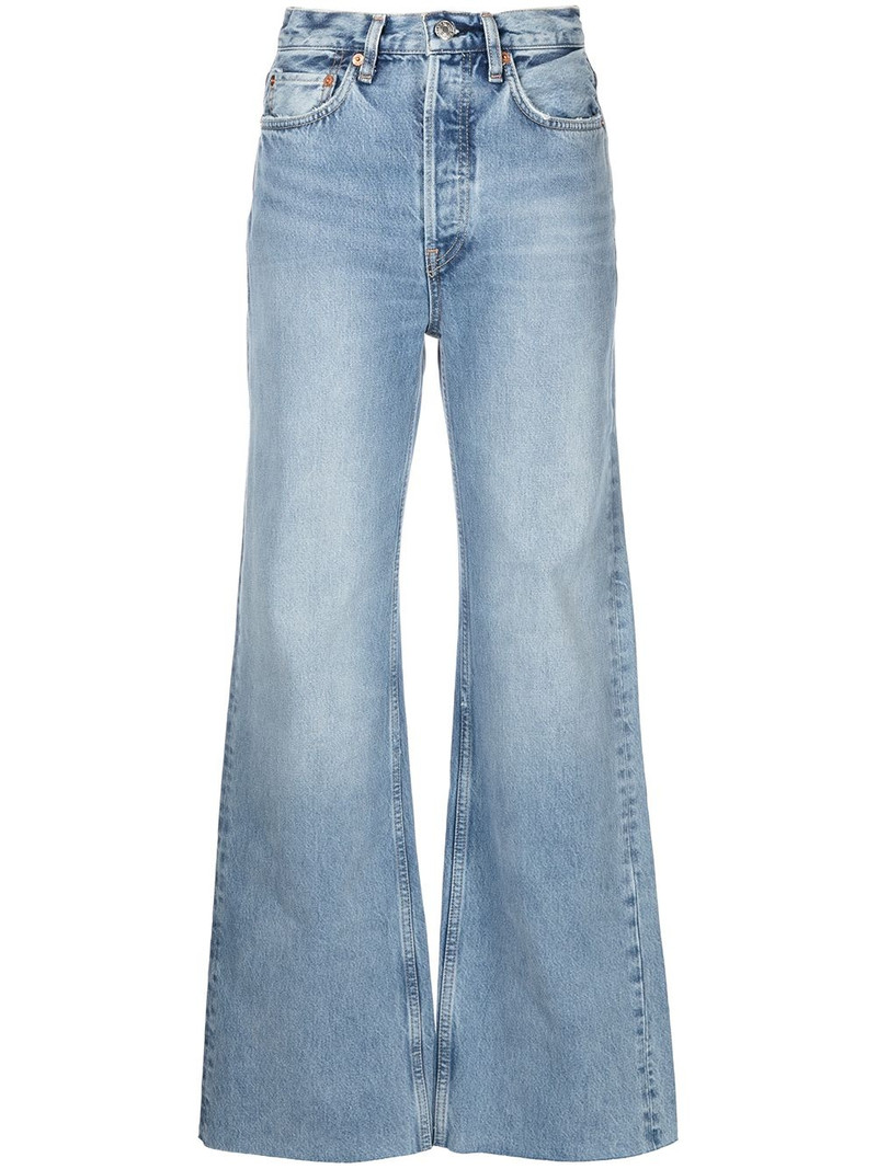 raw-hem wide-leg jeans 1