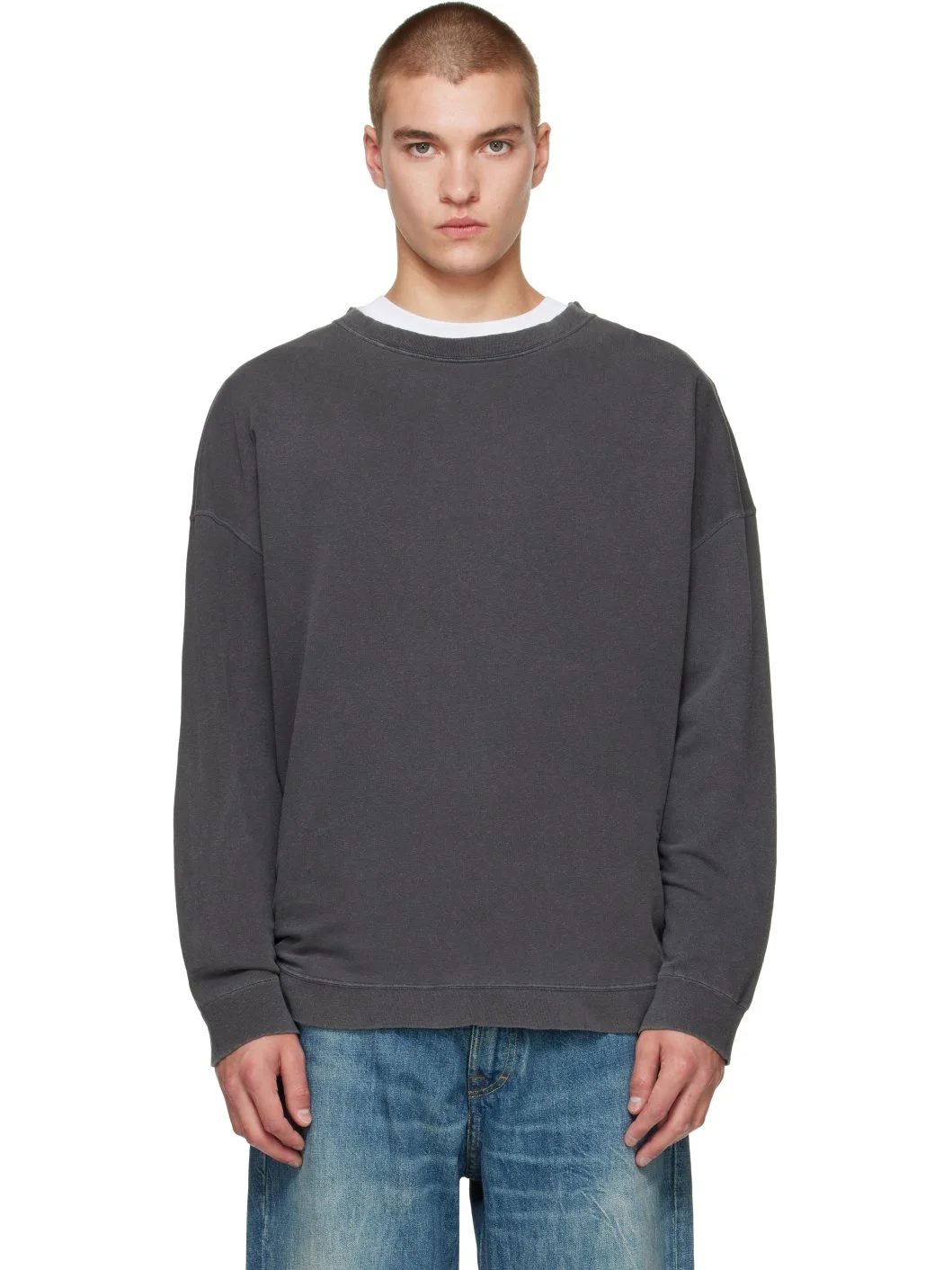 Gray Slack Sweatshirt - 1