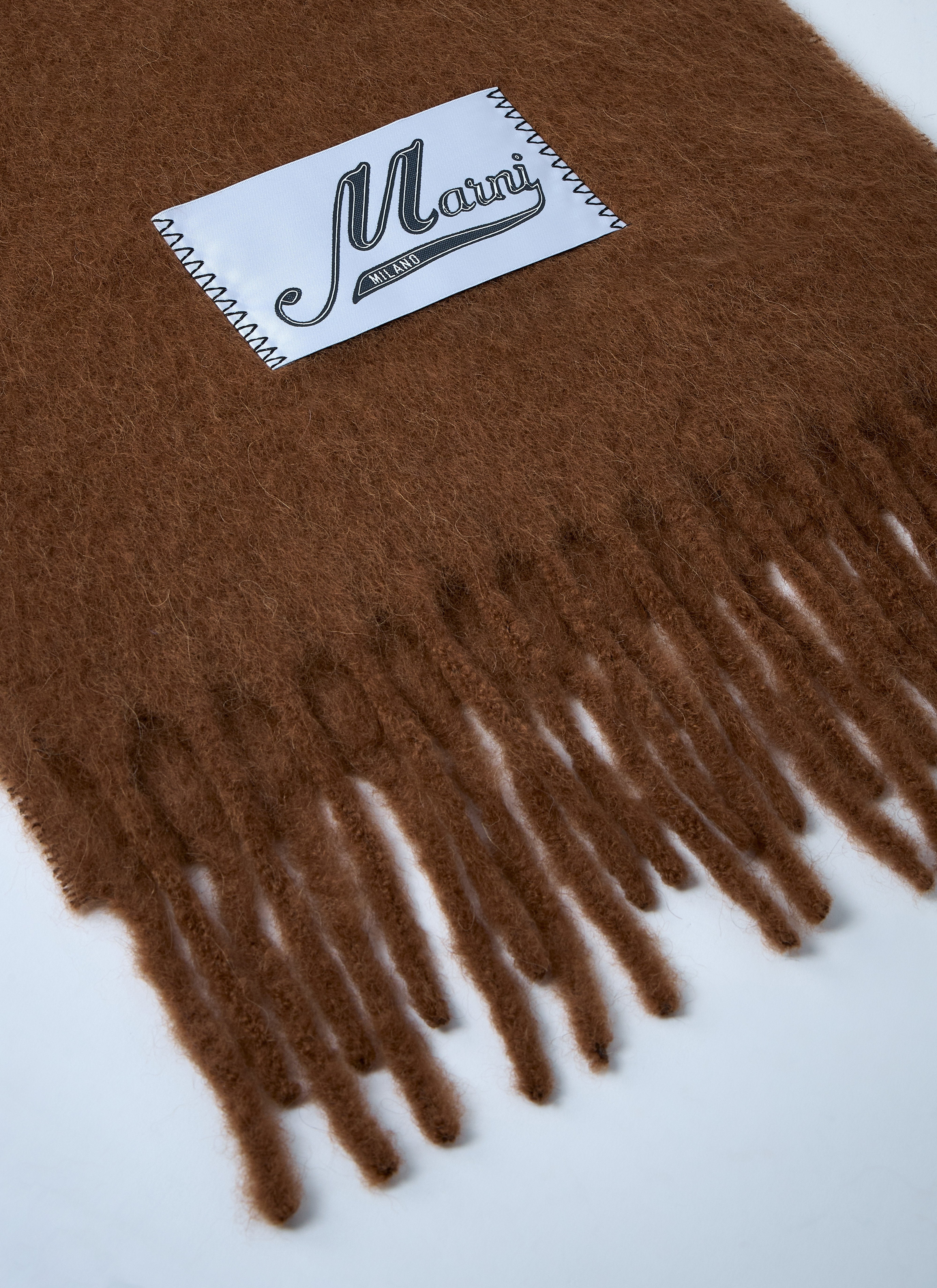 Marni Men Fringed Wool Scarf - 2