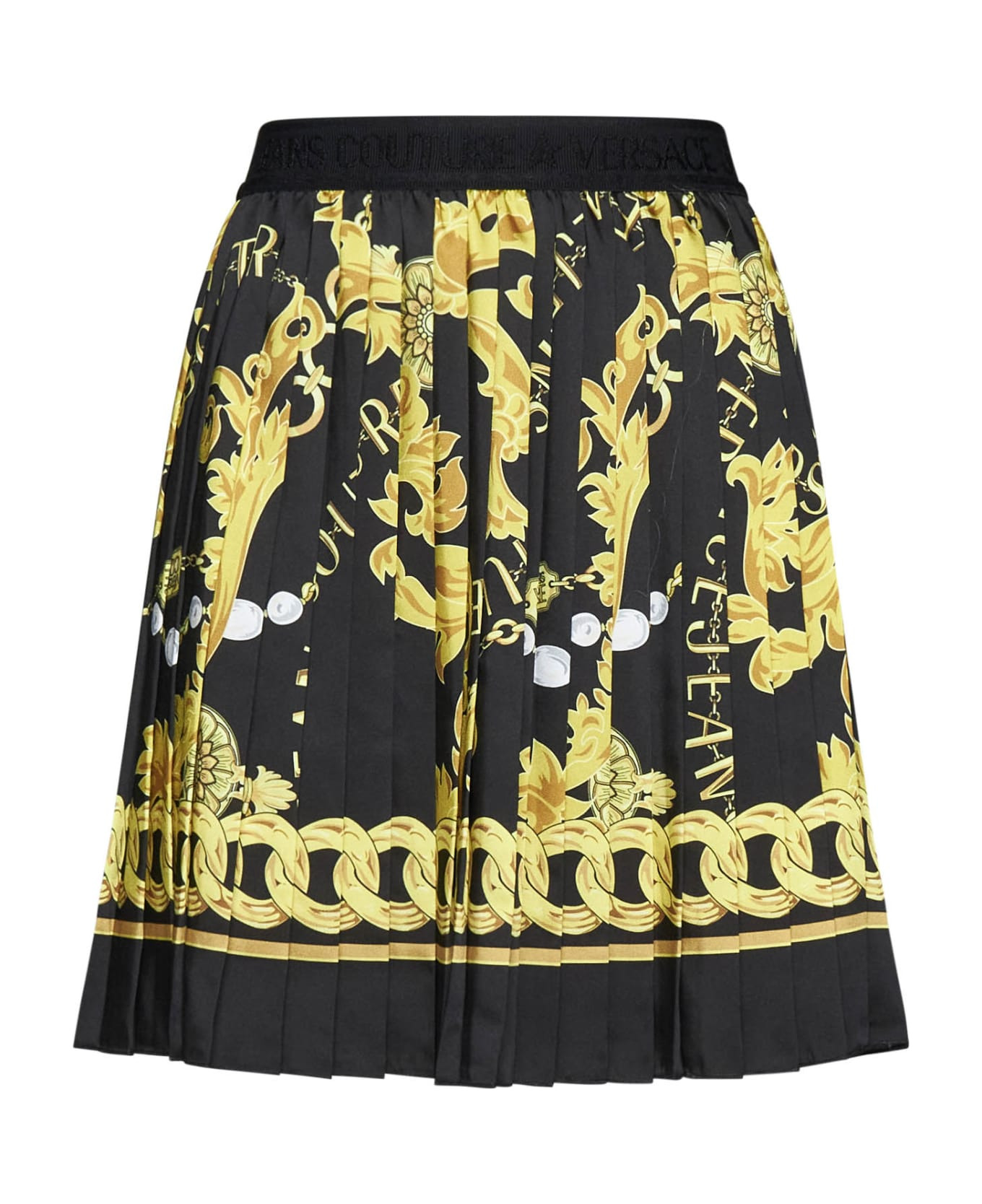 Chain Couture Pleated Skirt - 1
