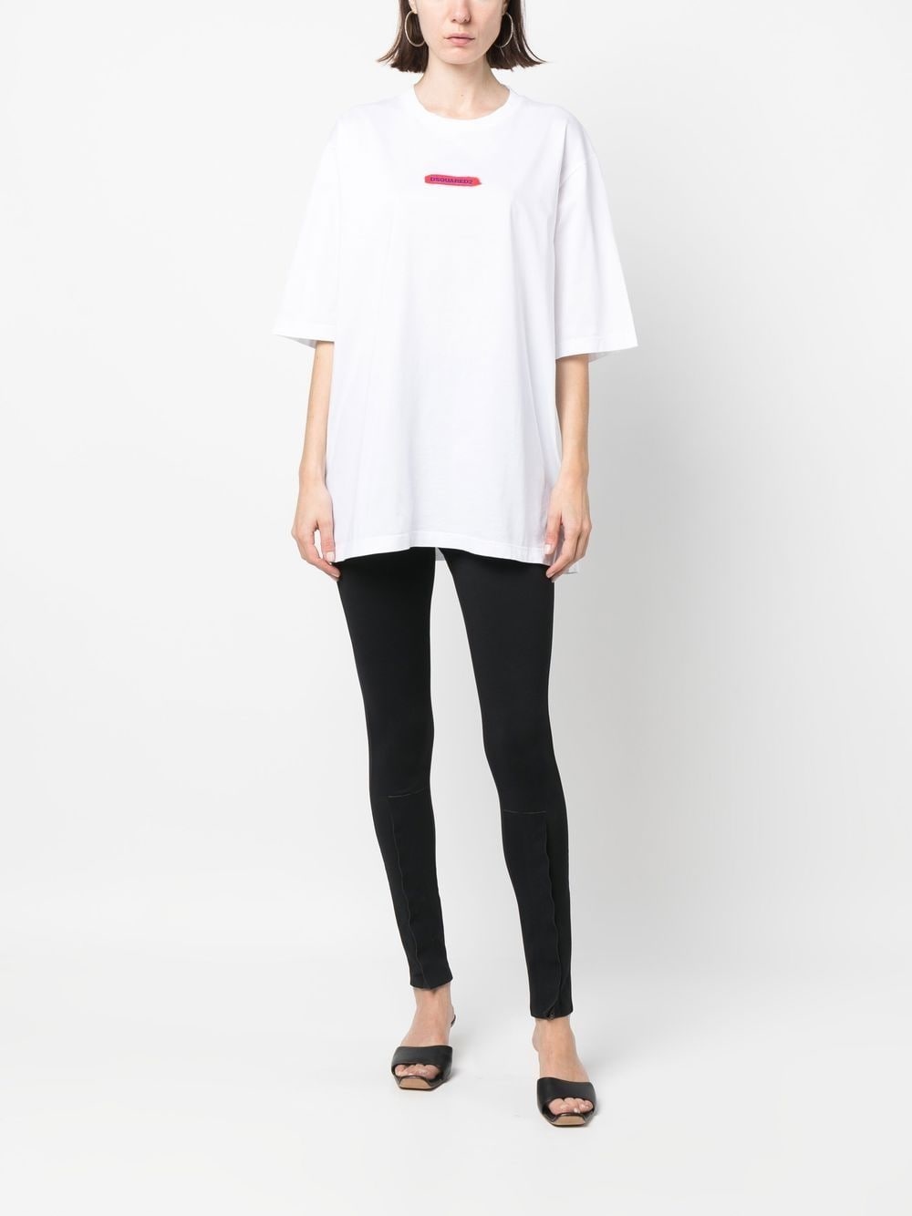 logo-print crew neck T-shirt - 3