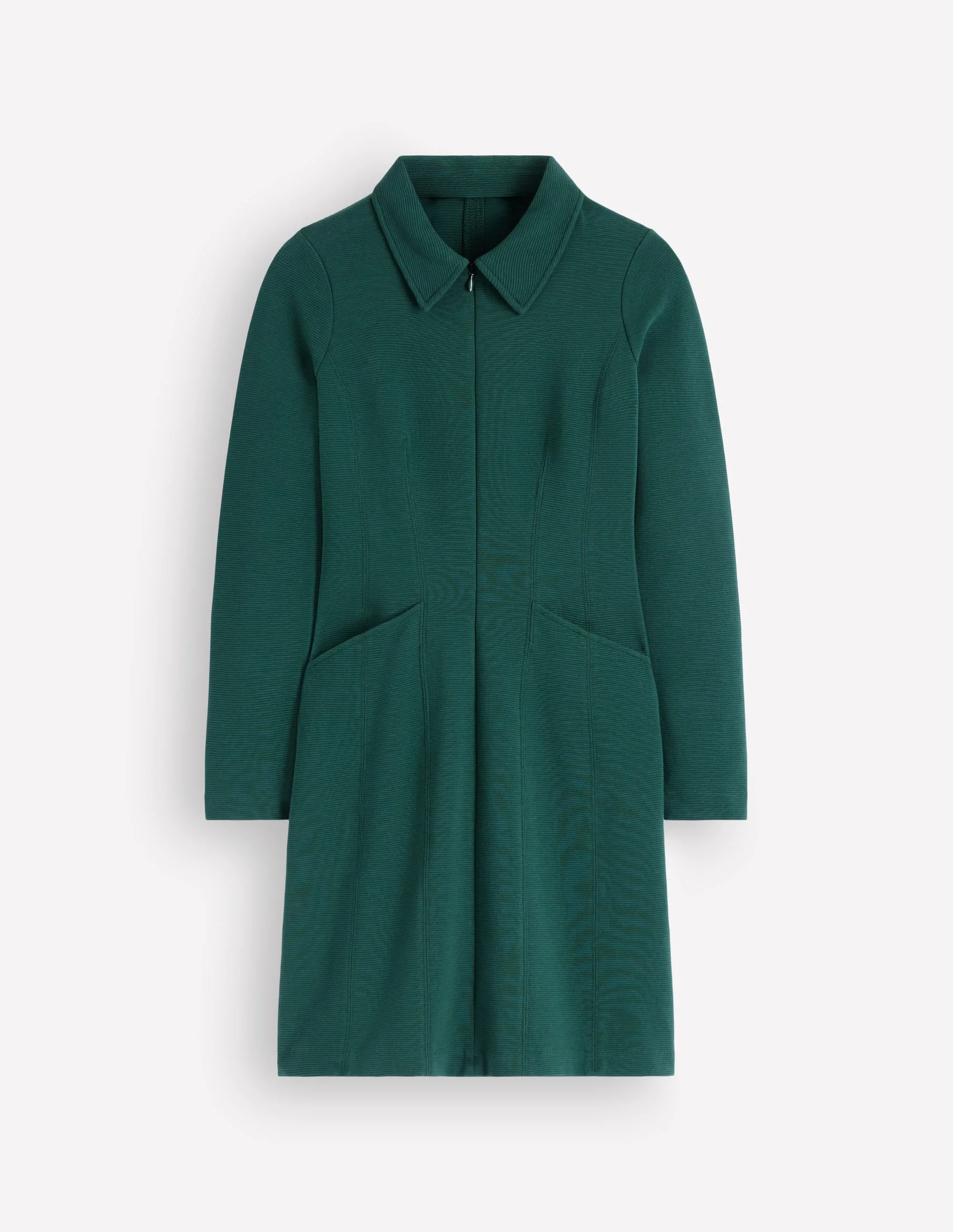 Nia Ottoman Long Sleeve Dress-Malachite green - 1