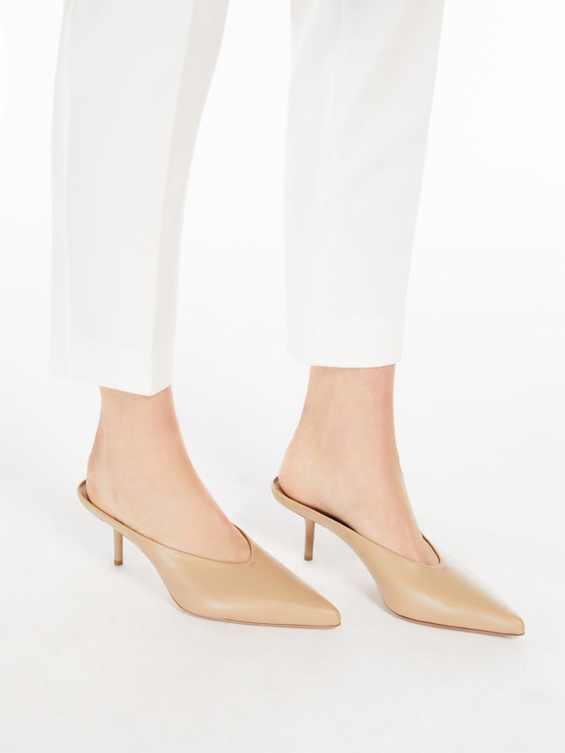 MMMULECALF Smooth leather mules 6