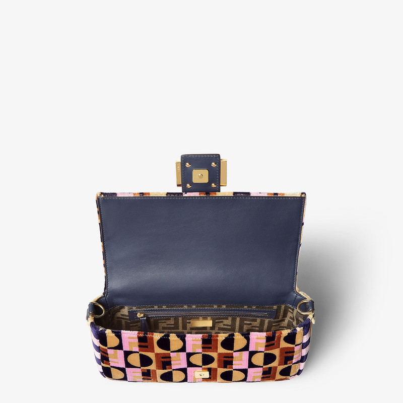 Baguette® Multicolor Fendi Dots tapestry-effect fabric bag 4