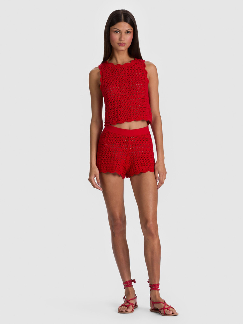 BOBBI CROCHET SHORT - CHILI PEPPER 2