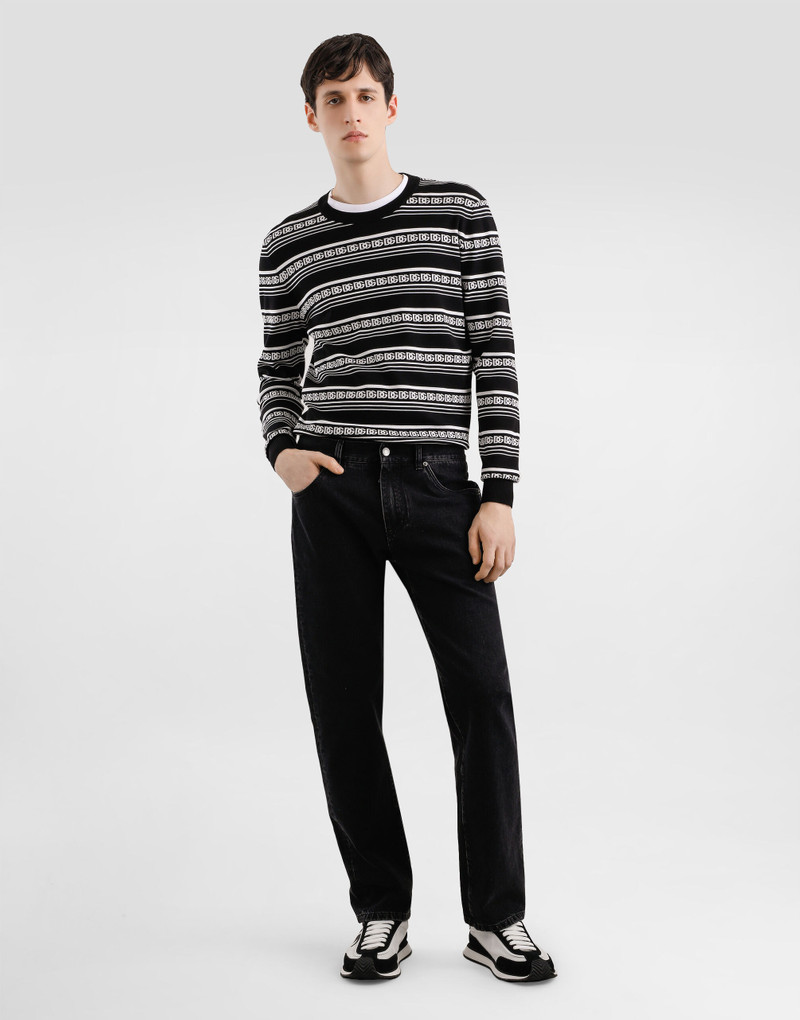 Dolce & Gabbana Silk crew-neck pullover with logo outlook