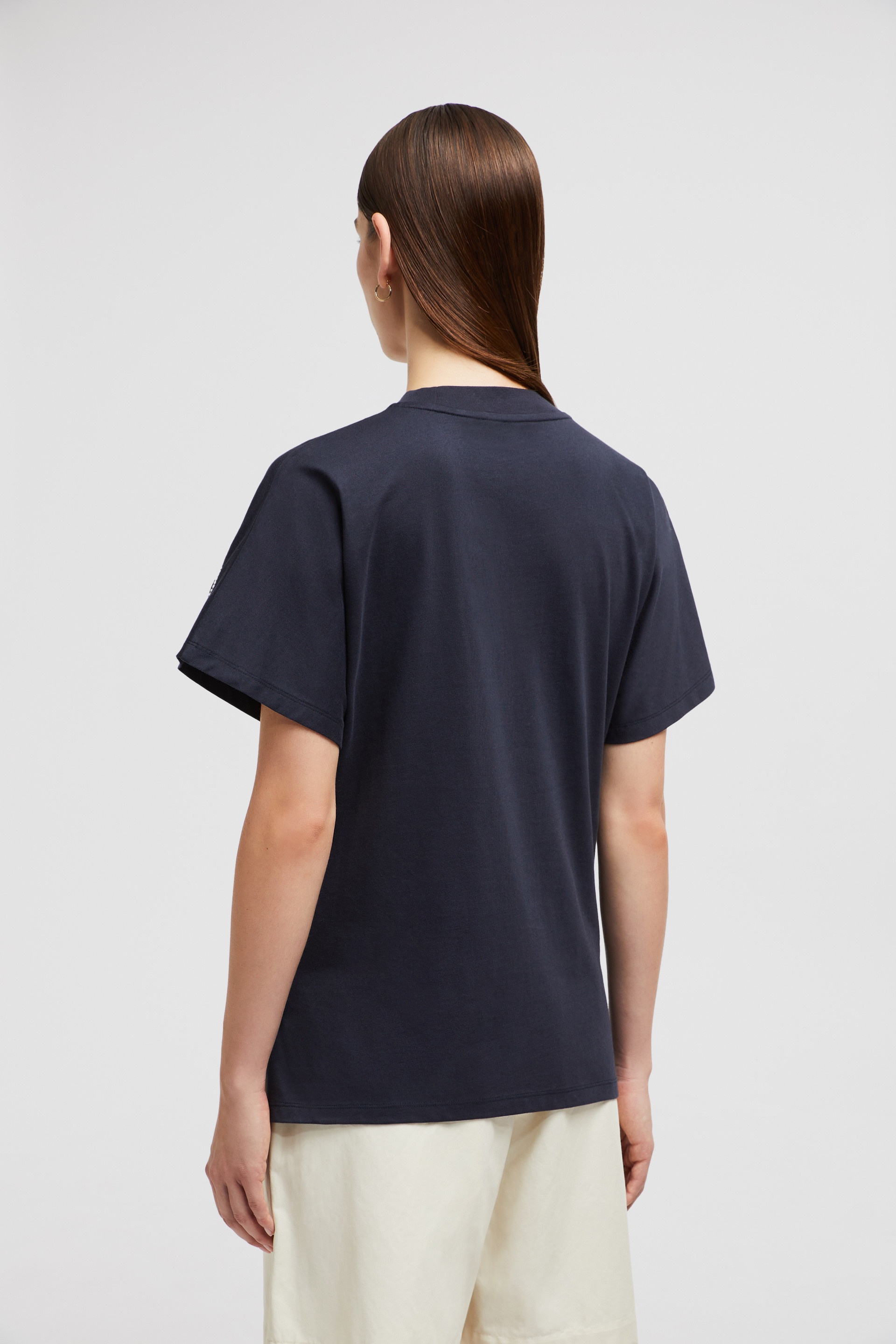 Embroidered Cursive Logo Cotton T-Shirt - 5