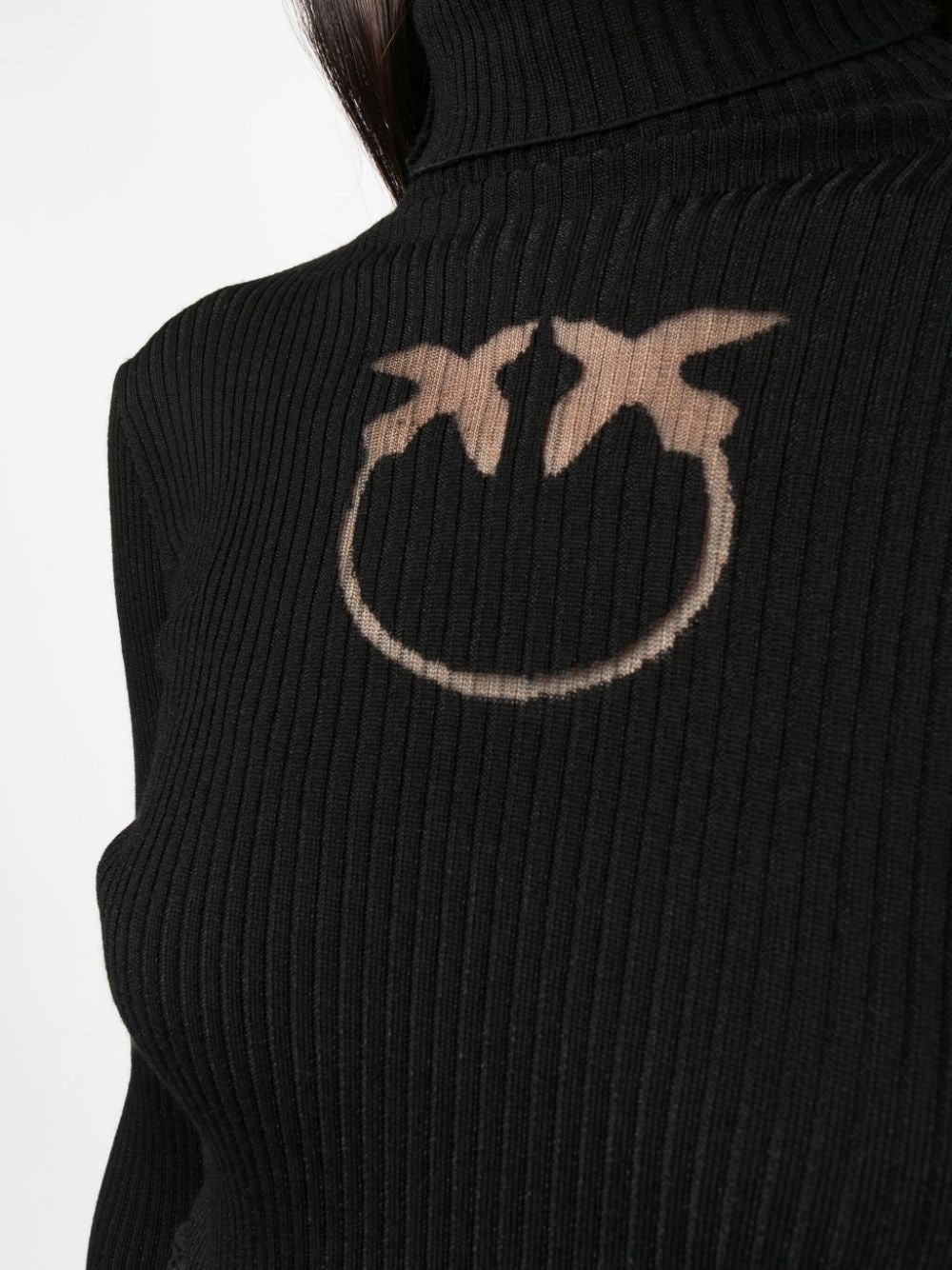 intarsia-knit logo roll-neck jumper - 5