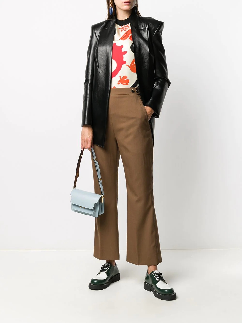 cropped kick-flare trousers - 2