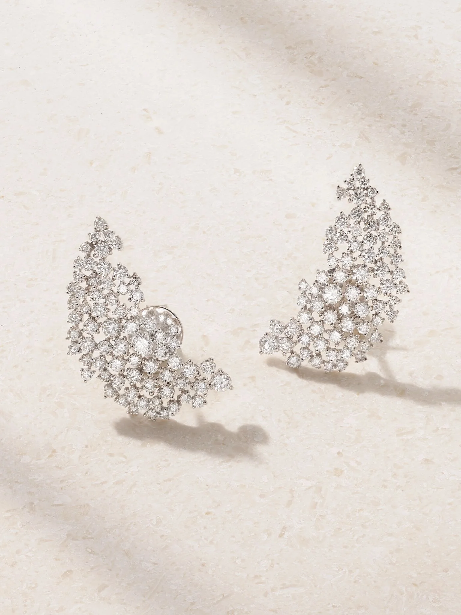 Scatter 18-karat white gold diamond earrings Gold - 1