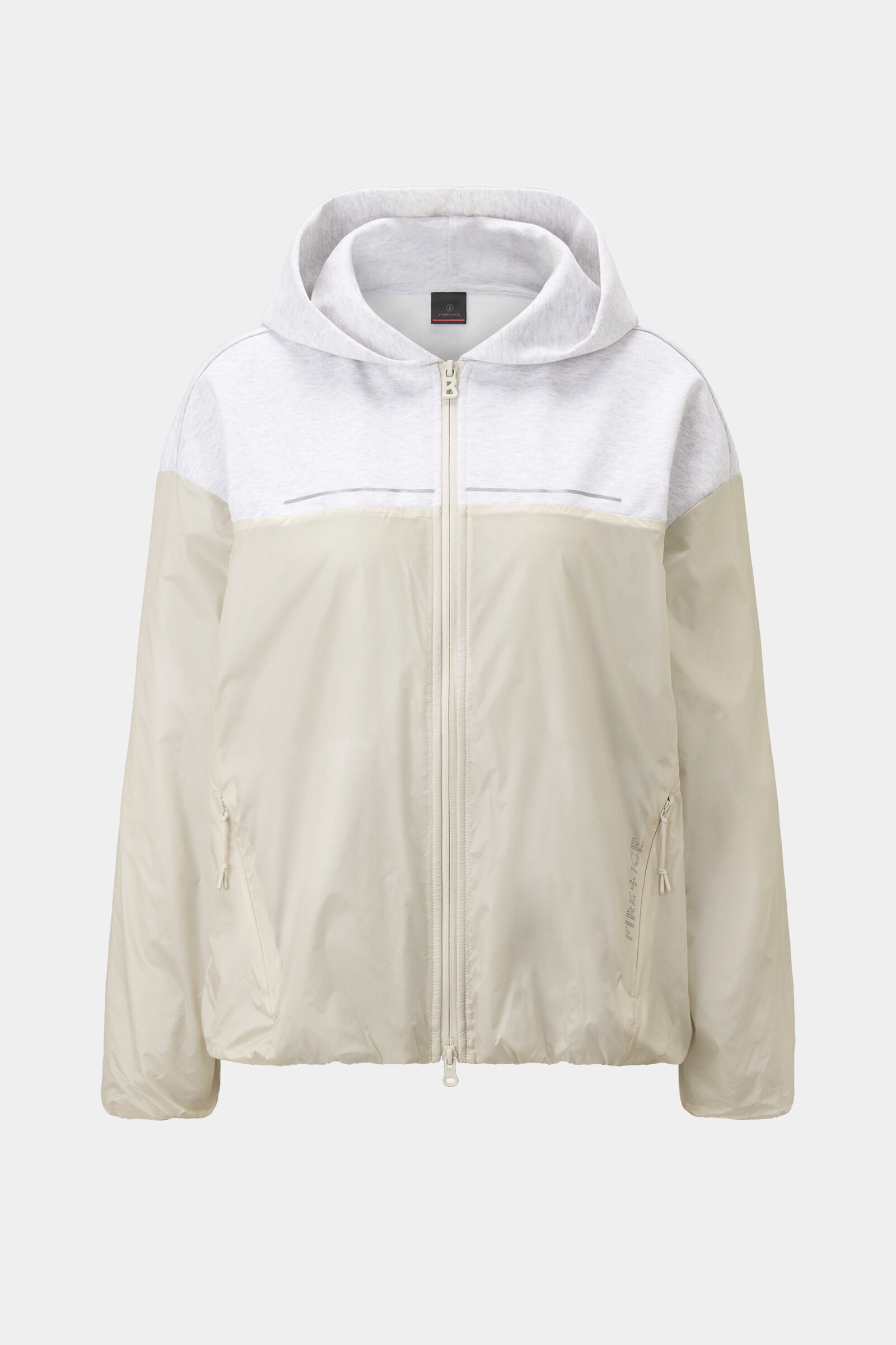 Elin hybrid jersey jacket in Sand/light gray - 7