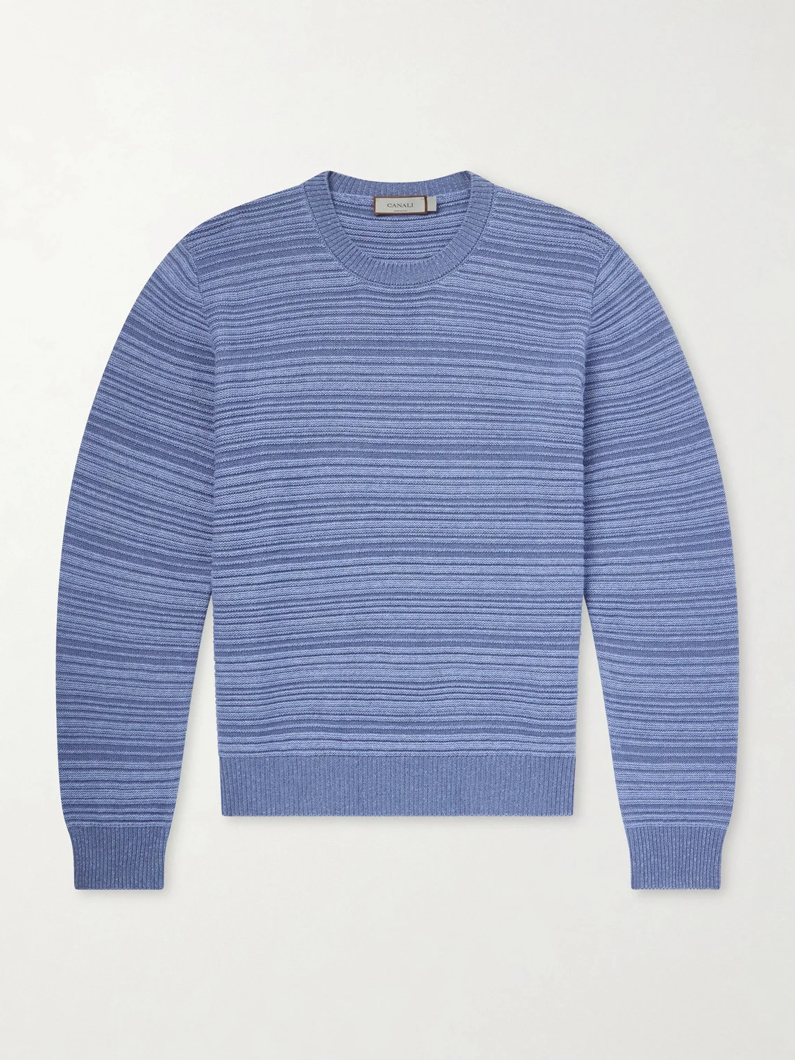 Striped Wool and Cashmere-Blend Sweater - 1