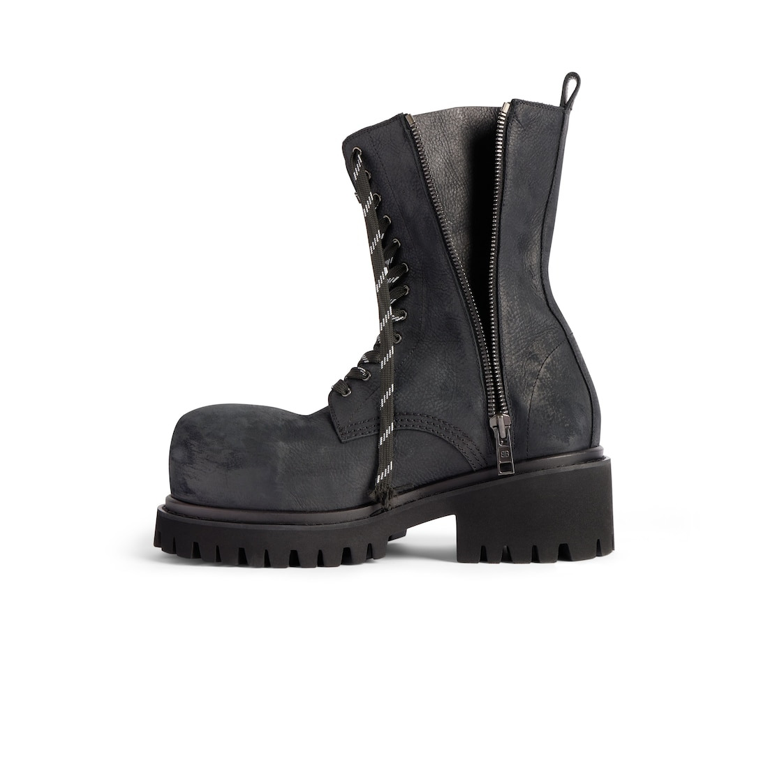 Men's Stomper Zipped Bootie in Black - 4