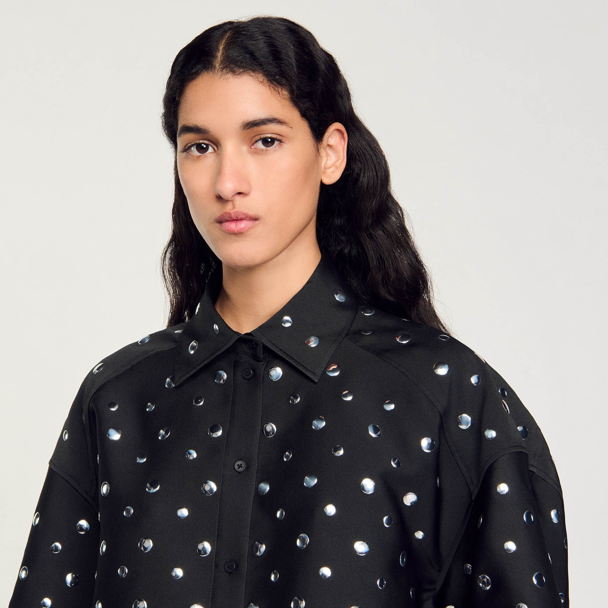 STUD-EMBELLISHED SHIRT - 4