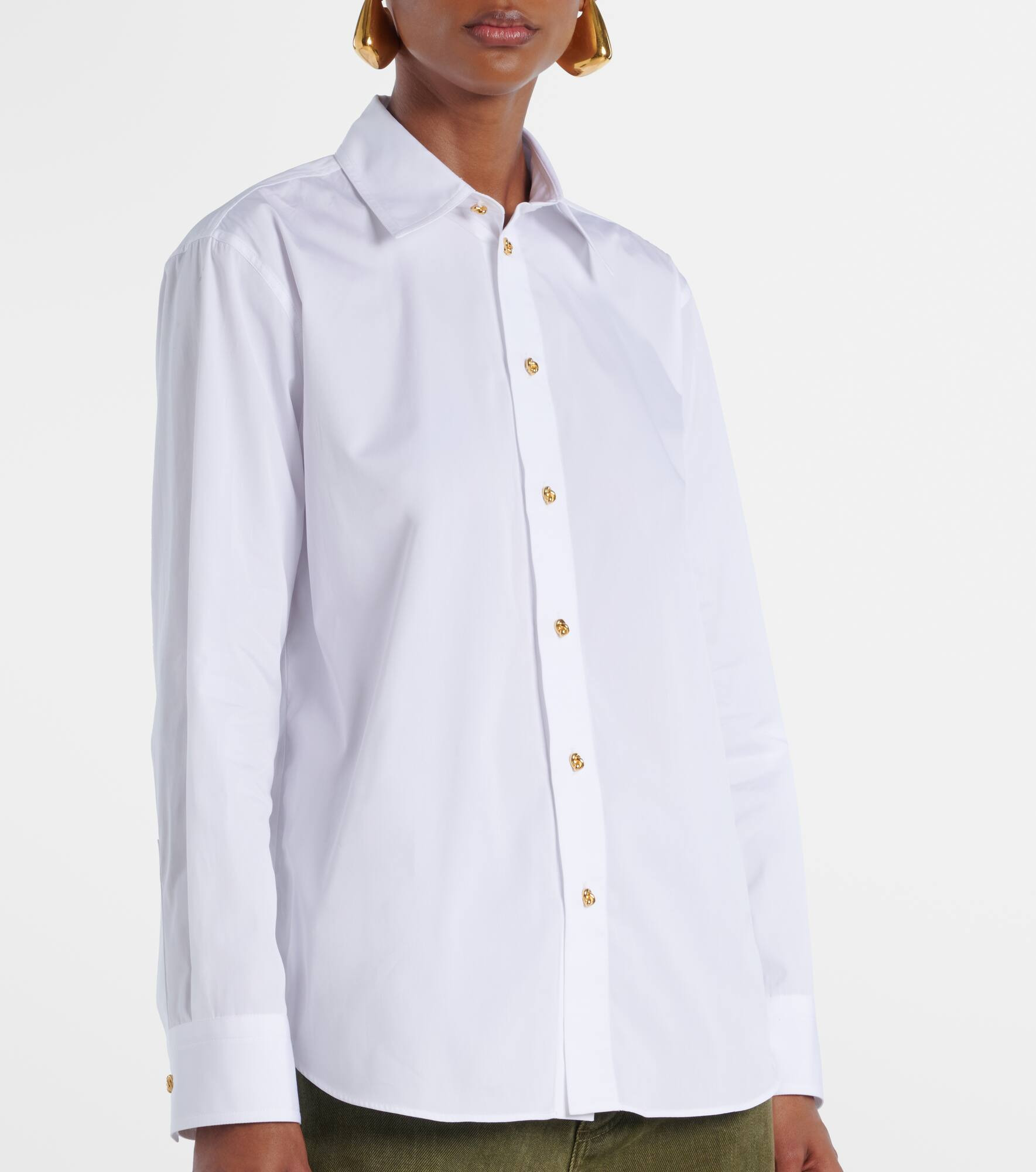 Knot cotton poplin shirt - 6